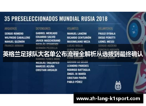 英格兰足球队大名单公布流程全解析从选拔到最终确认